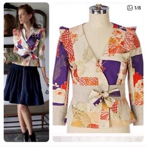 Anthropology elevenses patchwork print jacket 2